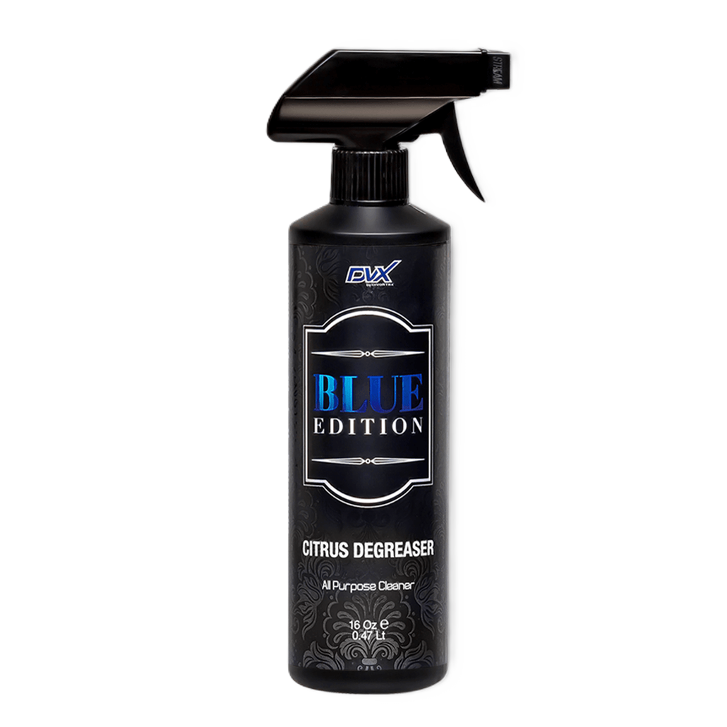 Divortex Blue Edition Citrus Degreaser is an all-purpose cleaner that safely cleans and protects all car interior surfaces.
