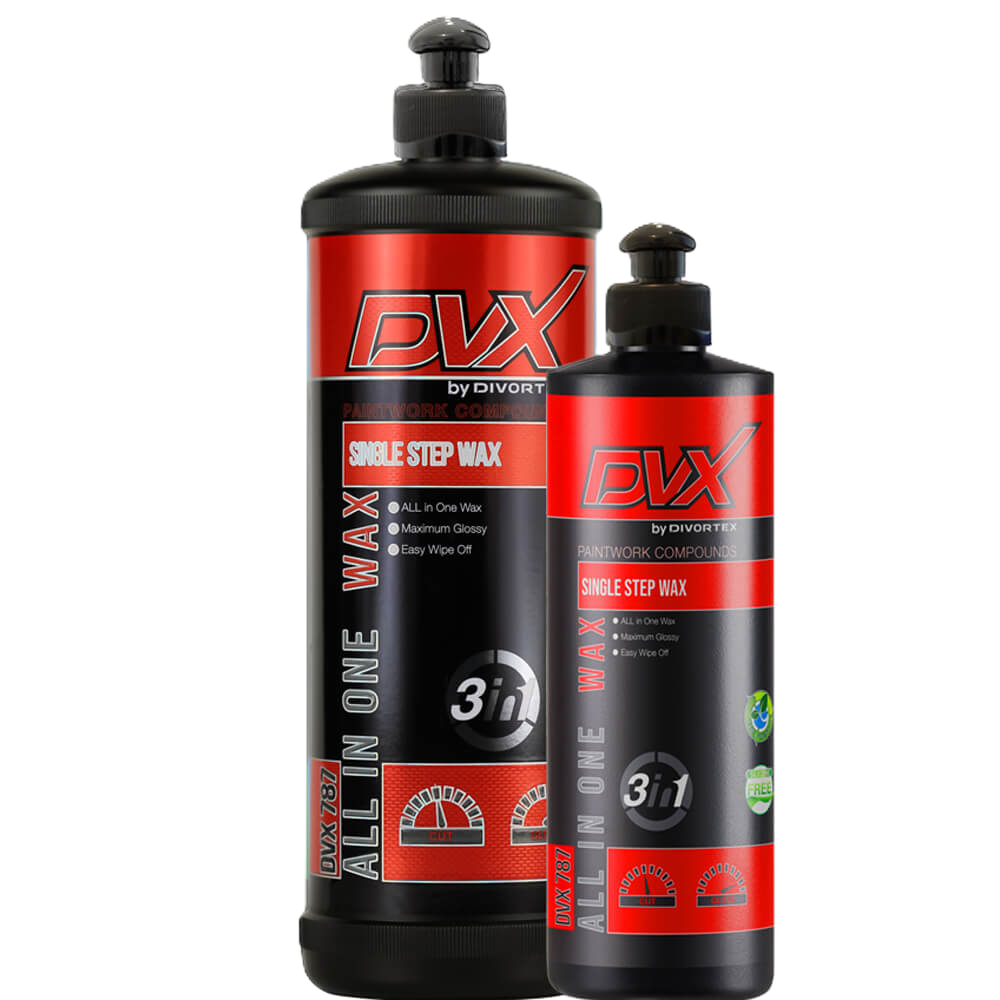 DVX All in One Single Step Compound Polish removes scratches, holograms, and defects while protecting car paint in one step.