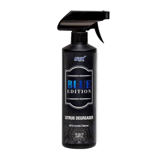 Divortex Blue Edition Citrus Degreaser is an all-purpose cleaner that safely cleans and protects all car interior surfaces.