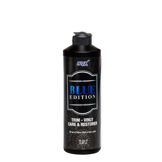 Silicone-based plastic and vinyl restorer with anti-static and UV protection for long-lasting shine.

Car trim restorer for door panels, tires, and engine surfaces with protective black finish.