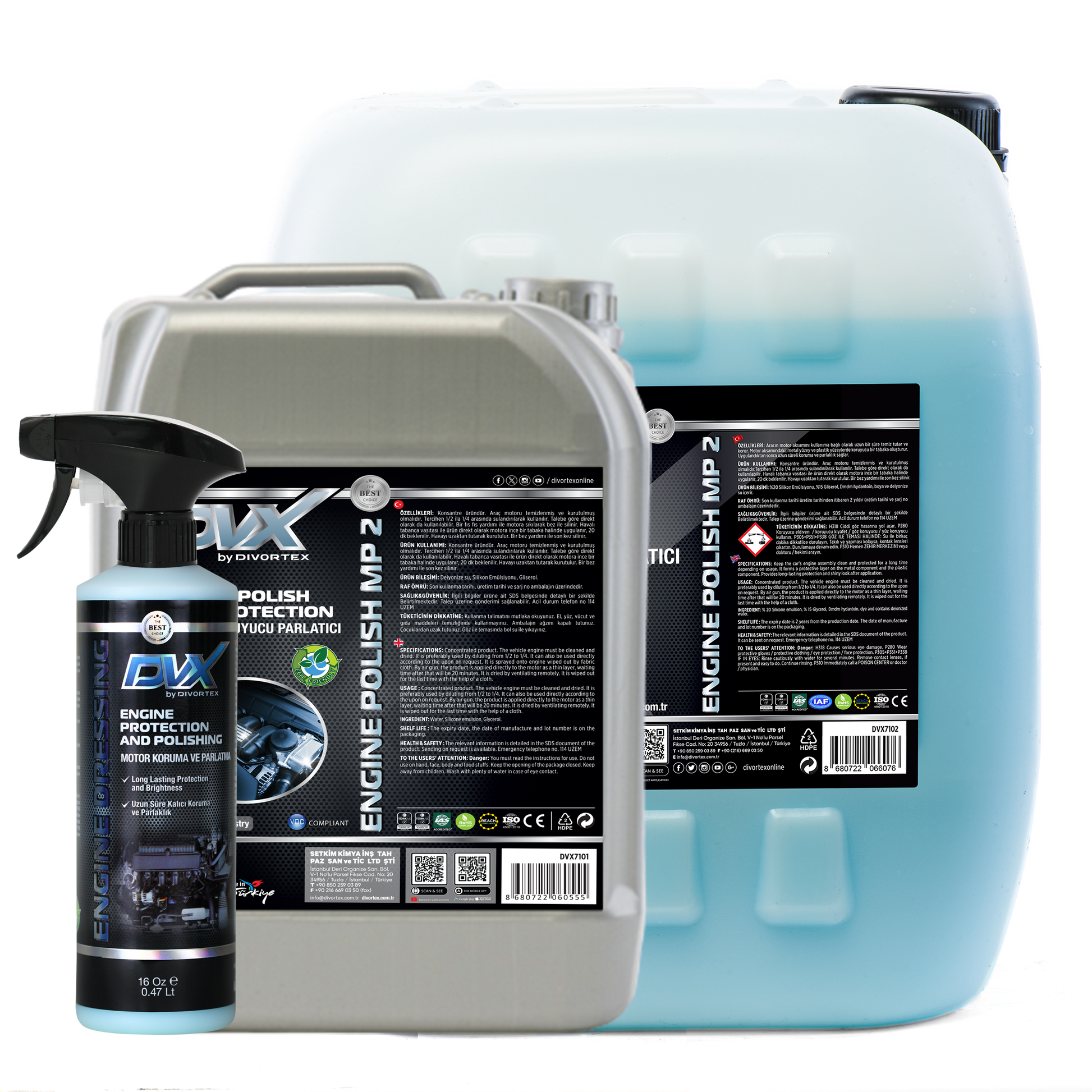 Concentrated engine protectant that keeps engine parts clean and shiny for months.