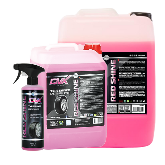 Highly concentrated tire and plastic protectant for long-lasting shine.