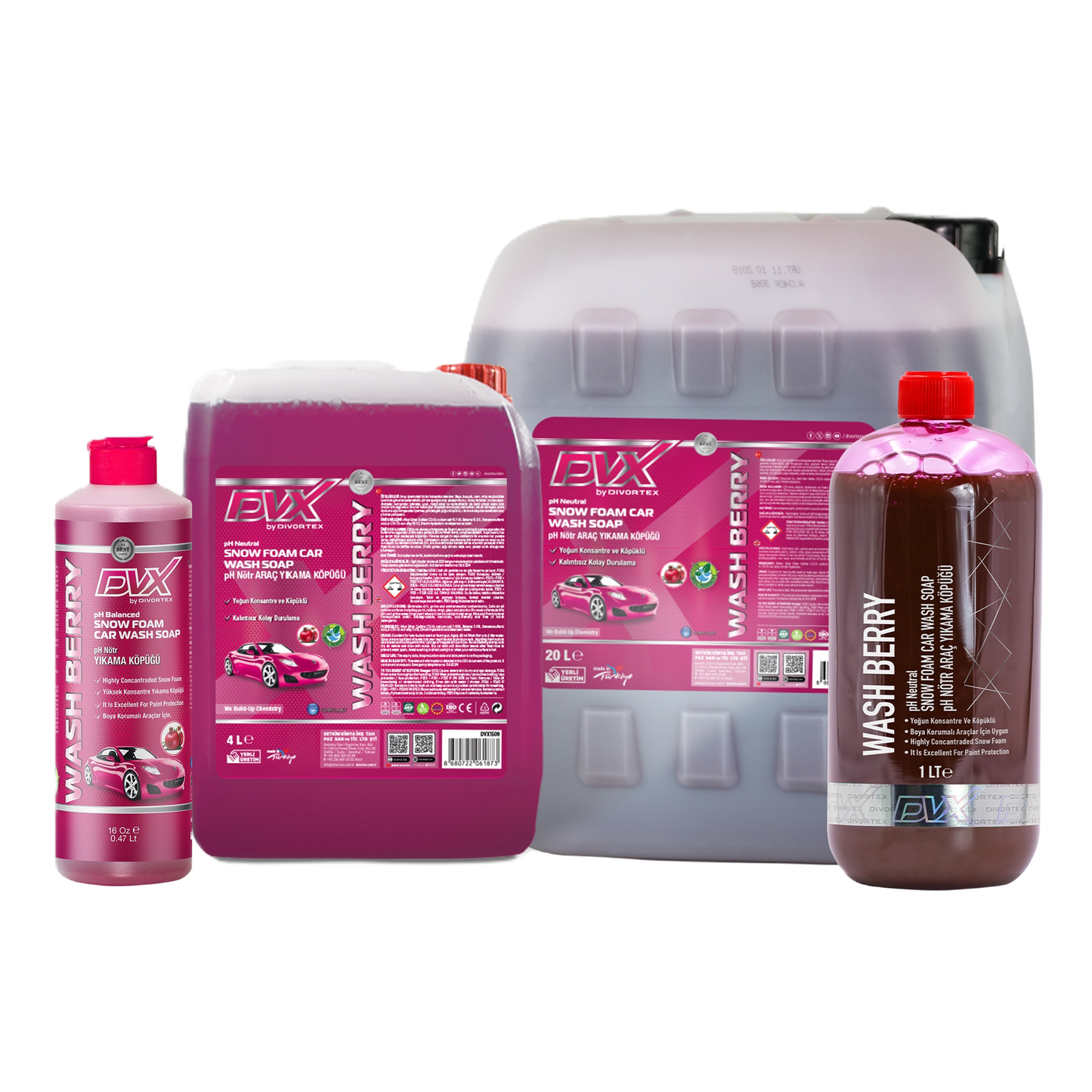 pH balanced car shampoo safe for ceramic coating and paint protection, biodegradable and non-toxic.