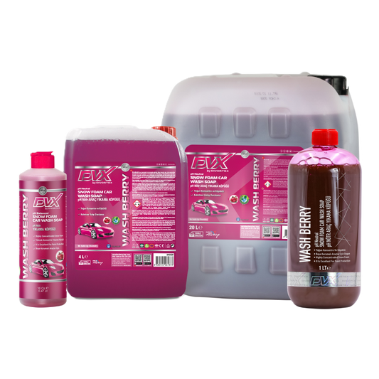 pH balanced car shampoo safe for ceramic coating and paint protection, biodegradable and non-toxic.