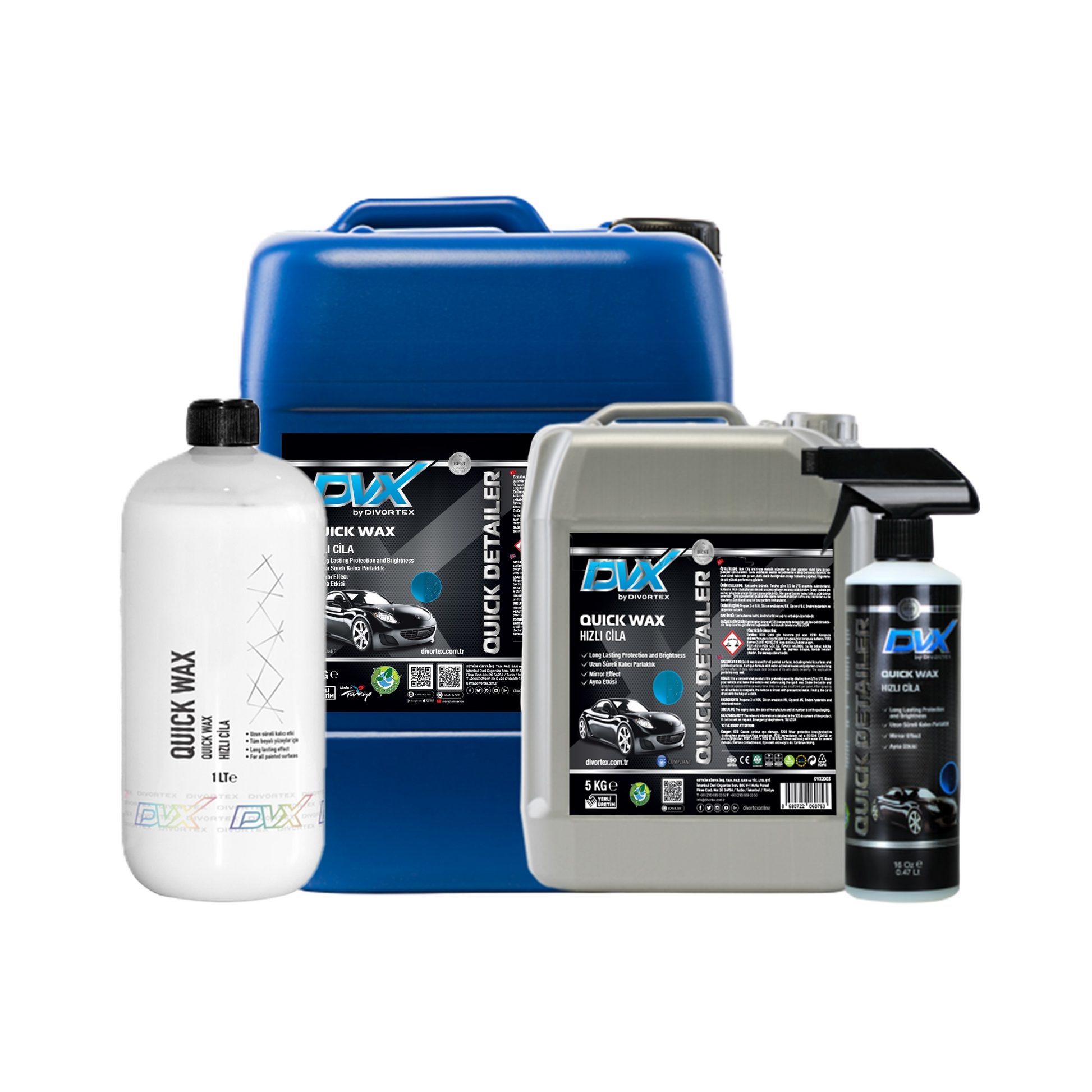 Divortex Quick Wax provides simultaneous polishing and waxing for all painted car surfaces.