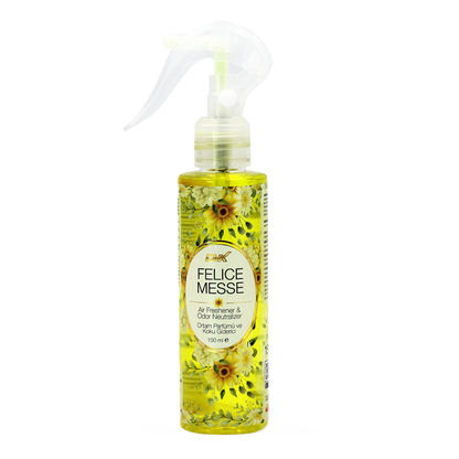 Multi-purpose air freshener eliminates foul odors and leaves a lasting pleasant scent.